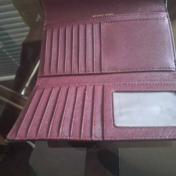 Michael Kors Plum Leather Wallet - Picture 2 of 3